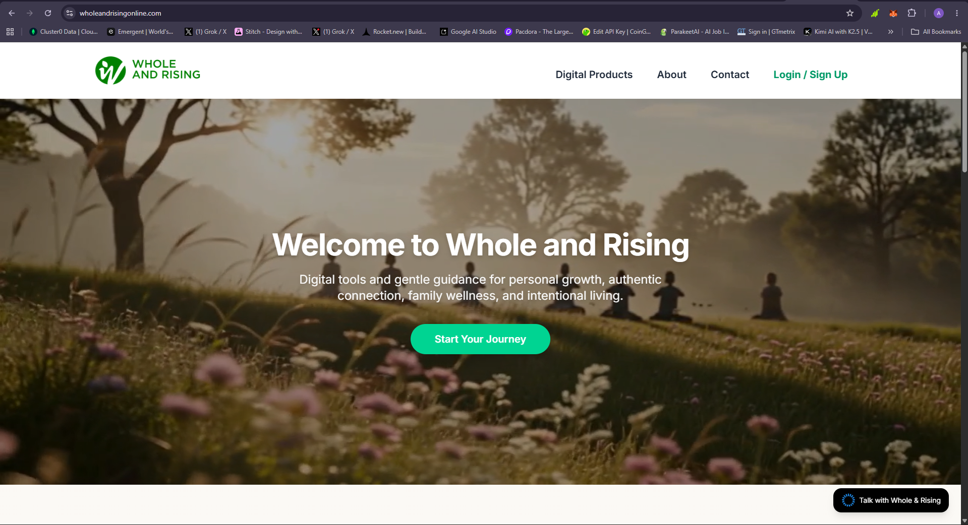 Whole and Rising Online